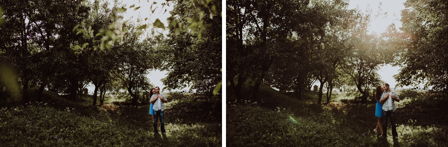 sesja narzeczenska na kopcu krakusa