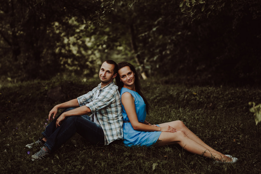 sesja narzeczenska na kopcu krakusa